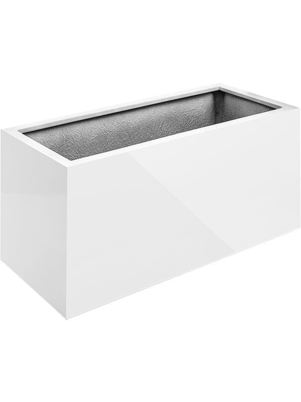 argento box with wheels shiny white l 100cm h 50cm b 50cm