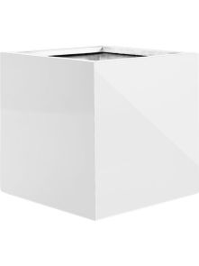 Argento, Cube With Wheels Shiny White, L: 40cm, H: 40cm, B: 40cm