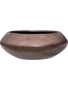 baq metallic silver leaf bowl ufo matt coffee diam 40cm h 15cm