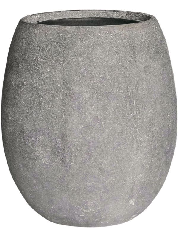 baq polystone coated plain balloon raw grey met inzetbak diam 48cm h 55cm
