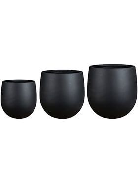 armin pot black set van 3 diam 35cm h 34cm