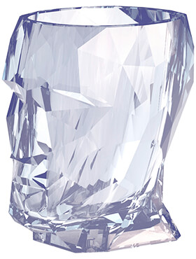 adan nano glossy clear cristal l 17cm h 18cm b 13cm