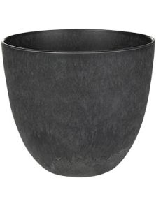 Artstone, Bola Pot Black, diam: 23cm, H: 20cm