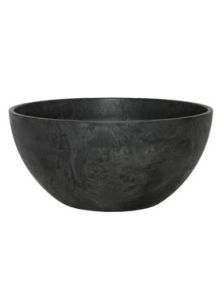 Artstone, Fiona bowl black, diam: 25cm, H: 12cm