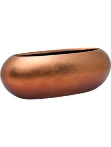 Baq Metallic Silver leaf, Boat matt copper, L: 56cm, H: 20cm, B: 23cm