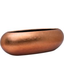 Baq Metallic Silver leaf, Boat matt copper, L: 75cm, H: 25cm, B: 30cm