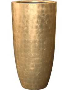 Baq Metallic Silver leaf, Partner Glossy Gold (met inzetbak), diam: 46cm, H: 90cm