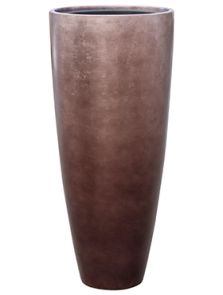 Baq Metallic Silver leaf, Partner matt coffee (met inzetbak), diam: 40cm, H: 90cm