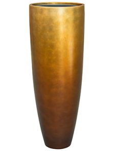 Baq Metallic Silver leaf, Partner matt honey (met inzetbak), diam: 34cm, H: 90cm