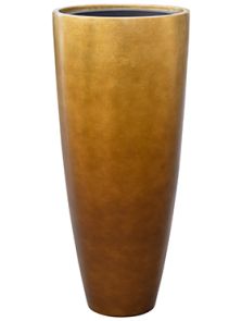 Baq Metallic Silver leaf, Partner matt honey (met inzetbak), diam: 40cm, H: 90cm