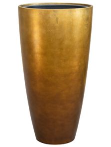 Baq Metallic Silver leaf, Partner matt honey (met inzetbak), diam: 49cm, H: 90cm