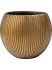 capi nature groove vaas bol zwart goud diam 29cm h 26cm
