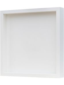 Hout frame, MDF RAL 9010 zijdeglans, L: 40cm, H: 6cm, B: 40cm