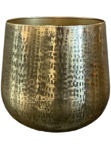 Karakter, Pot Old Gold Hand Grinded, diam: 24cm, H: 22cm