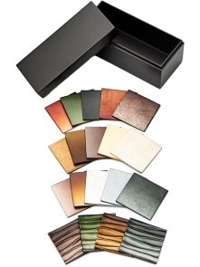 Lacquer Box Medium, Sample Plates Metallic-Gradient, L: 22cm, H: 10cm, B: 11cm