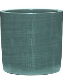 Plain Striped, Cylinder Aqua, diam: 20cm, H: 19cm